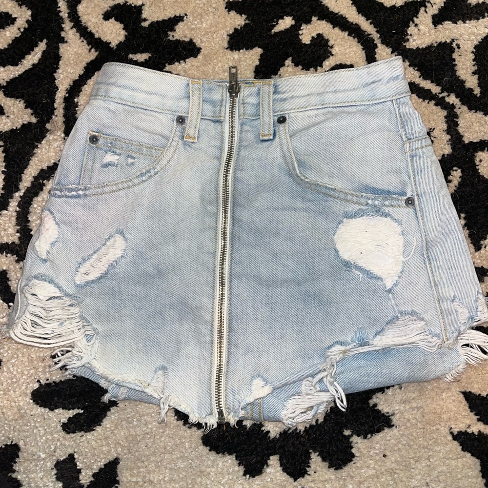 Carmar mini denim skirt